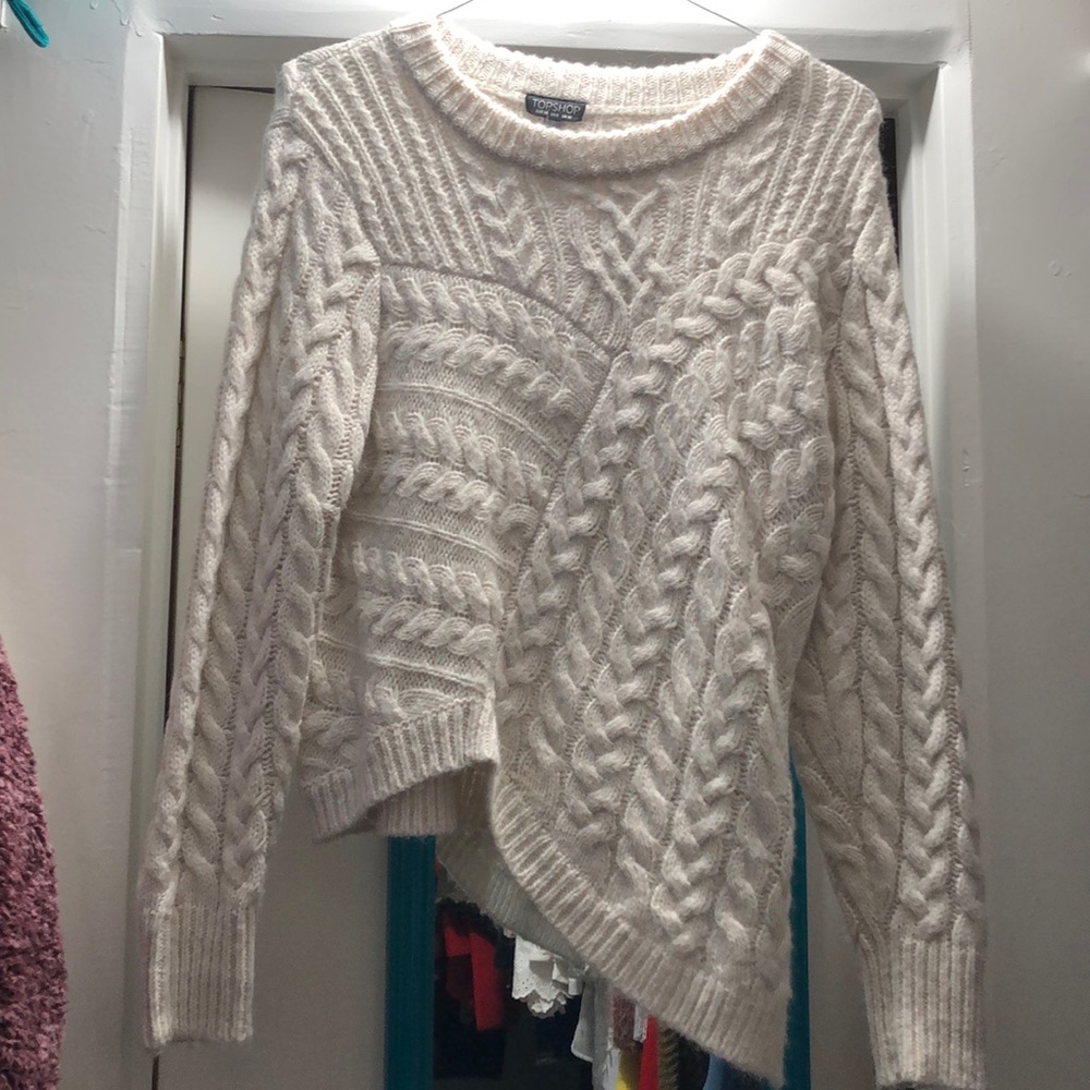 Knitted topshop asymmetrical sweater